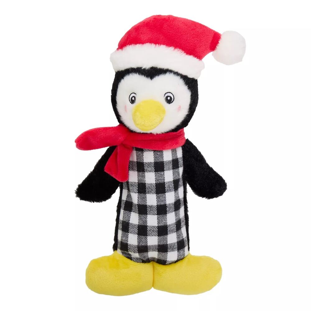 Merry & Bright Penguin Double Squeaker Dog Toy Noisy Plush Festive Winter‎ Play